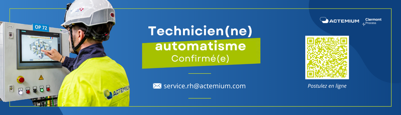 Recrutement Technicien Automatisme Confirmé Chamalières Clermont-Ferrand